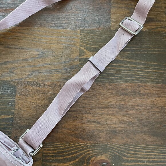COACH Mauve/Pink Signature Logo Getaway Nylon File Crossbody Purse - Picture 10 of 10